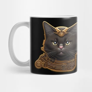 Steampunk Cat with Mechanical Collar Mug